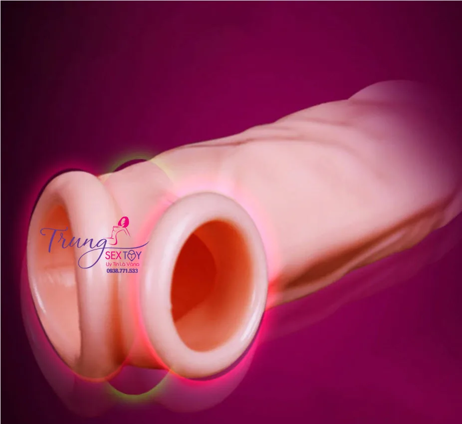 Silicone Penis Enlargement Delay Condom Double Layer Lasting — hình 6