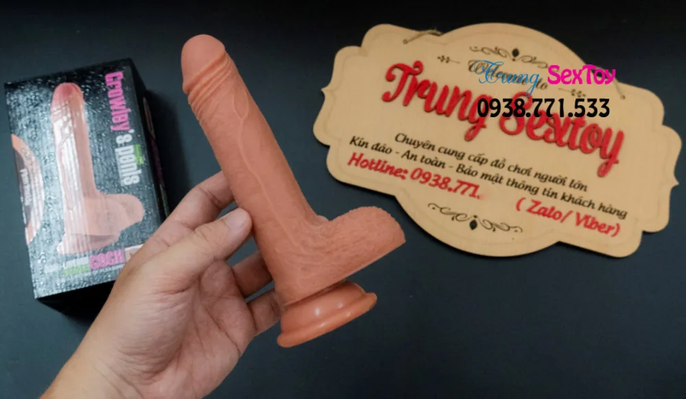 Soft Dual-Layer Silicone Realistic Male Dildo 13cm — hình 3