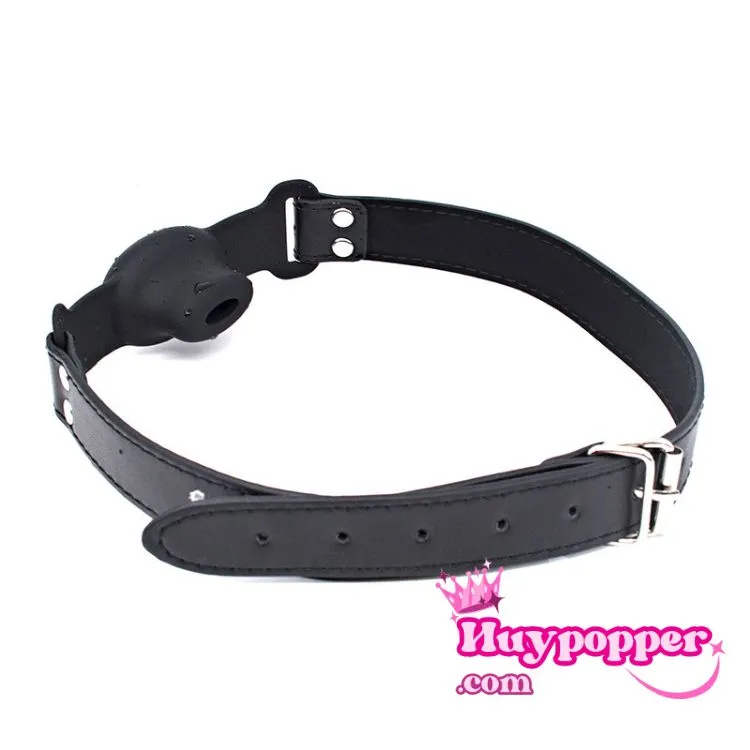 Silicone Gag Ball With Hole BDSM Safe Breathable — hình 2