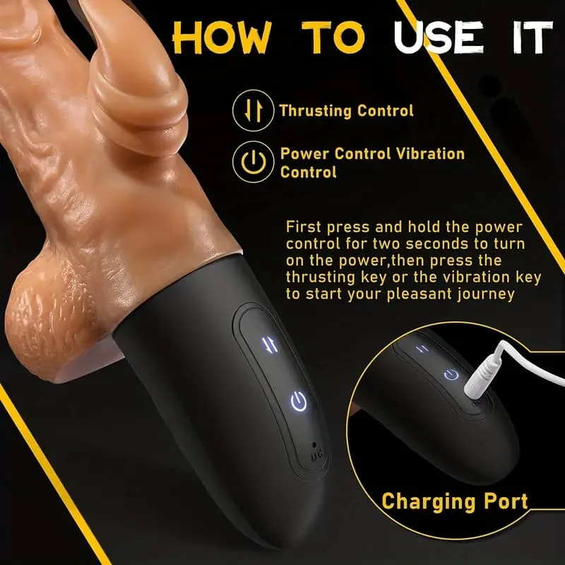 Premium Multi-Function Male Vibrator Warmth Thrust Spin — hình 5