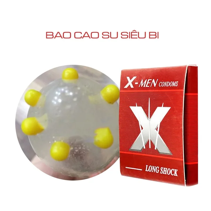 X-Men Long Shock 6 Beads Condom for Prolonged Pleasure & — Perfect for couples seeking deeper connection and