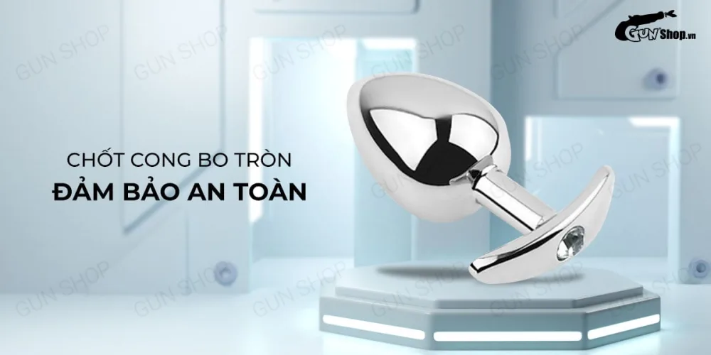 Silver Stainless Steel Anal Plug Slim Tip Easy Insertion — hình 4