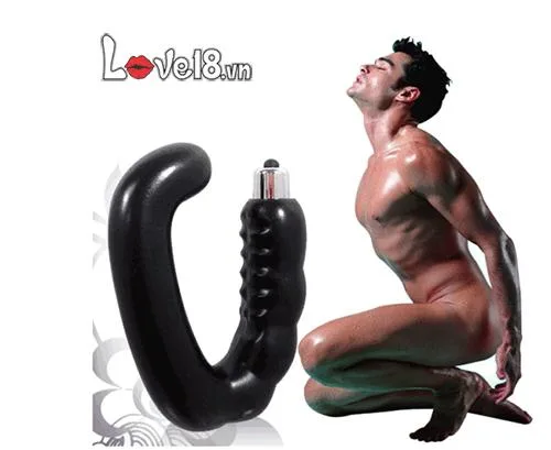 C-Shaped Anus Vibrator with Ridges Anal Toy — Powerful Multi-Mode Vibrations