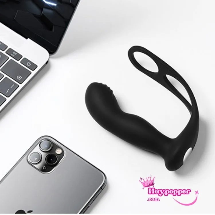 Male Anal Vibrator with Cockring Coro Prostate Stimulation — hình 3