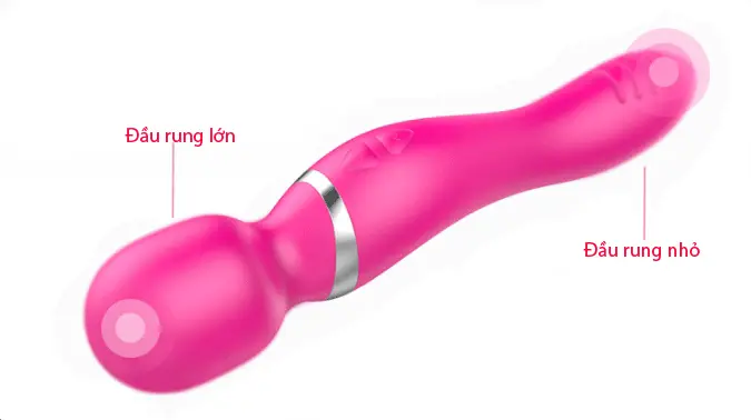 Du Pedicle Dual Head Silicone Vibrator Couples Pleasure — hình 2