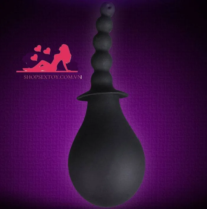 2-in-1 Anal Douche and Stimulator Soft Rubber 23cm — hình 4