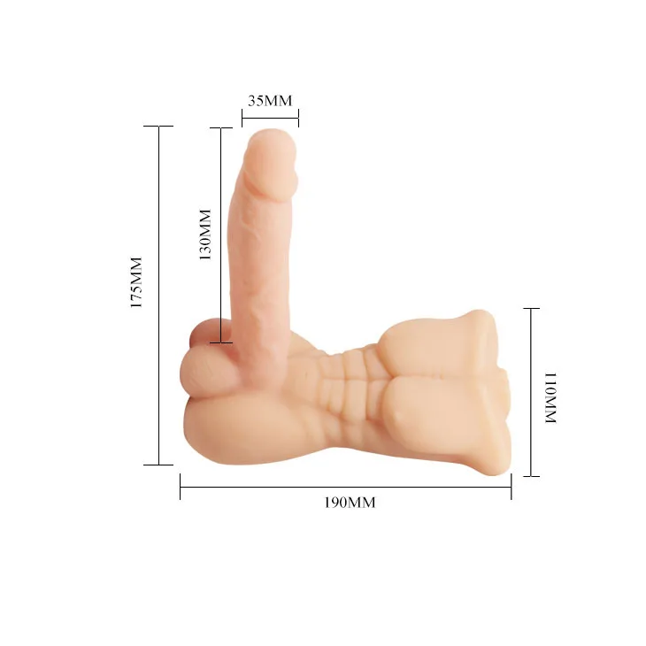 Temptation Bigger Man Half Body Remote Control Vibrator — Realistic Experience & Easy Use