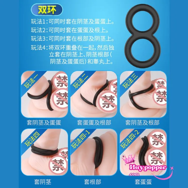 Smart Ring Silicone Cock Ring Set 3 Styles 30+ Combos — hình 2