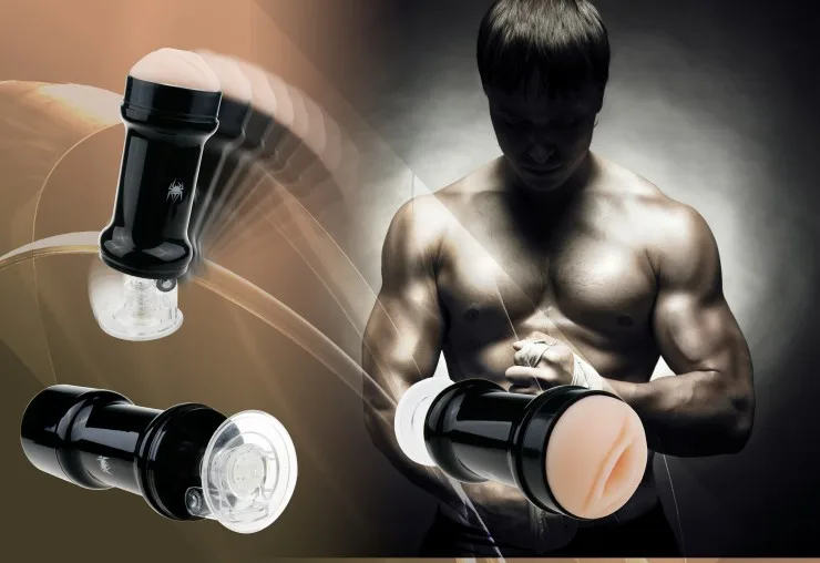 Spider Realistic Silicone Suction Base Male Masturbator — Realistic Texture with Massage Nodes