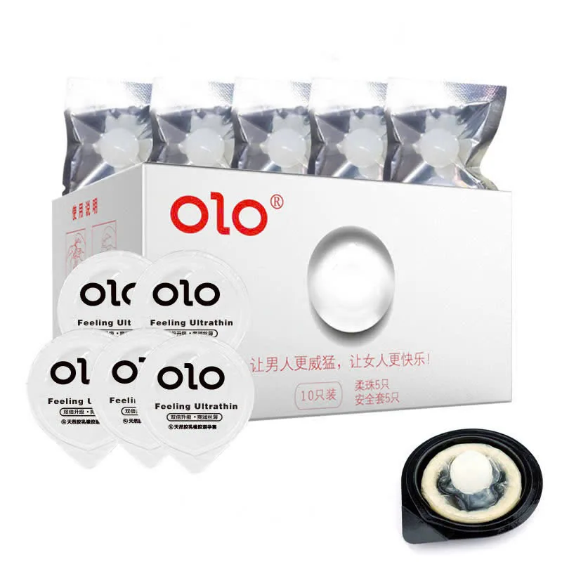 OLO Growth Beaded Condom G Spot Massage 5pcs Enhanced Gel — hình 4