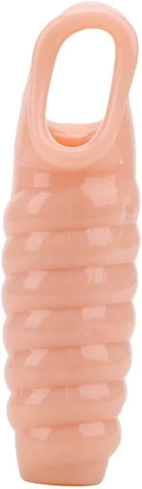 Anti-Slip Middle Ringed Penis Condom Enhance Duration — Secure Strap for Confident Use
