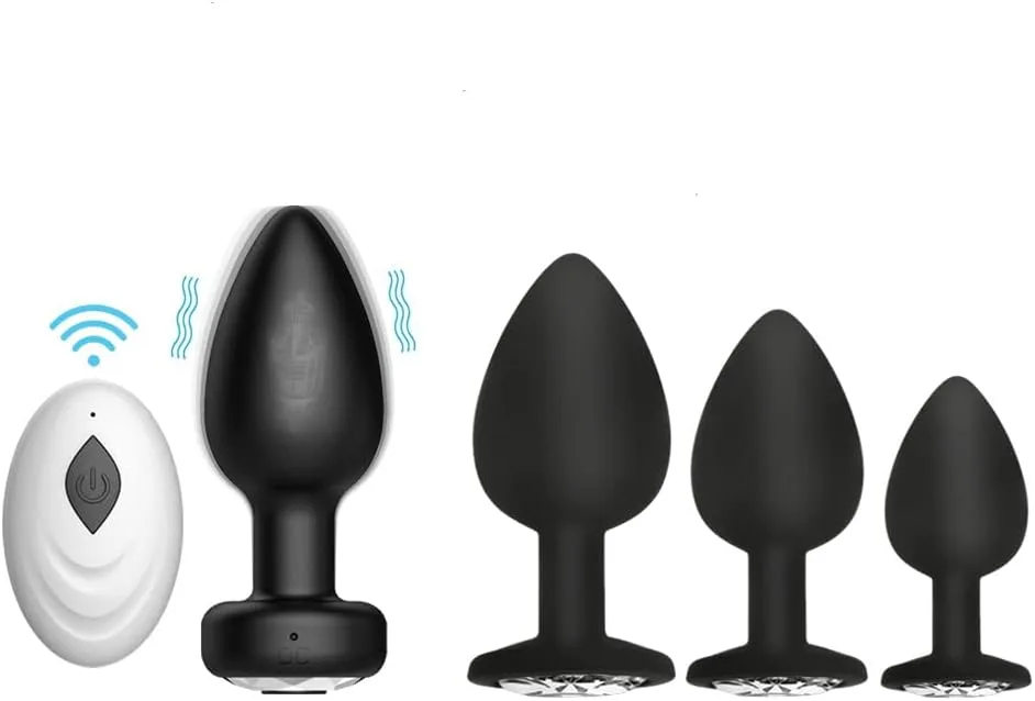 2025 Remote Control Black Anal Plug New Intense Pleasure — Designed for Beginners and Cosplay Enthusiasts