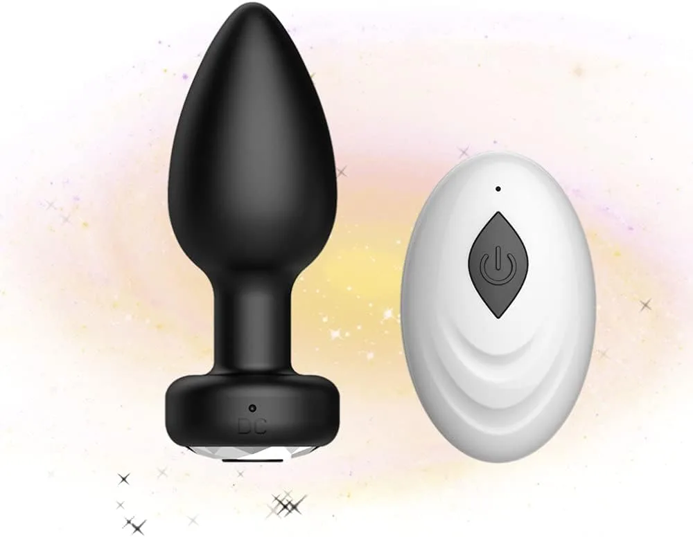 2025 Remote Control Black Anal Plug New Intense Pleasure — Premium Quality Medical-Grade Silicone