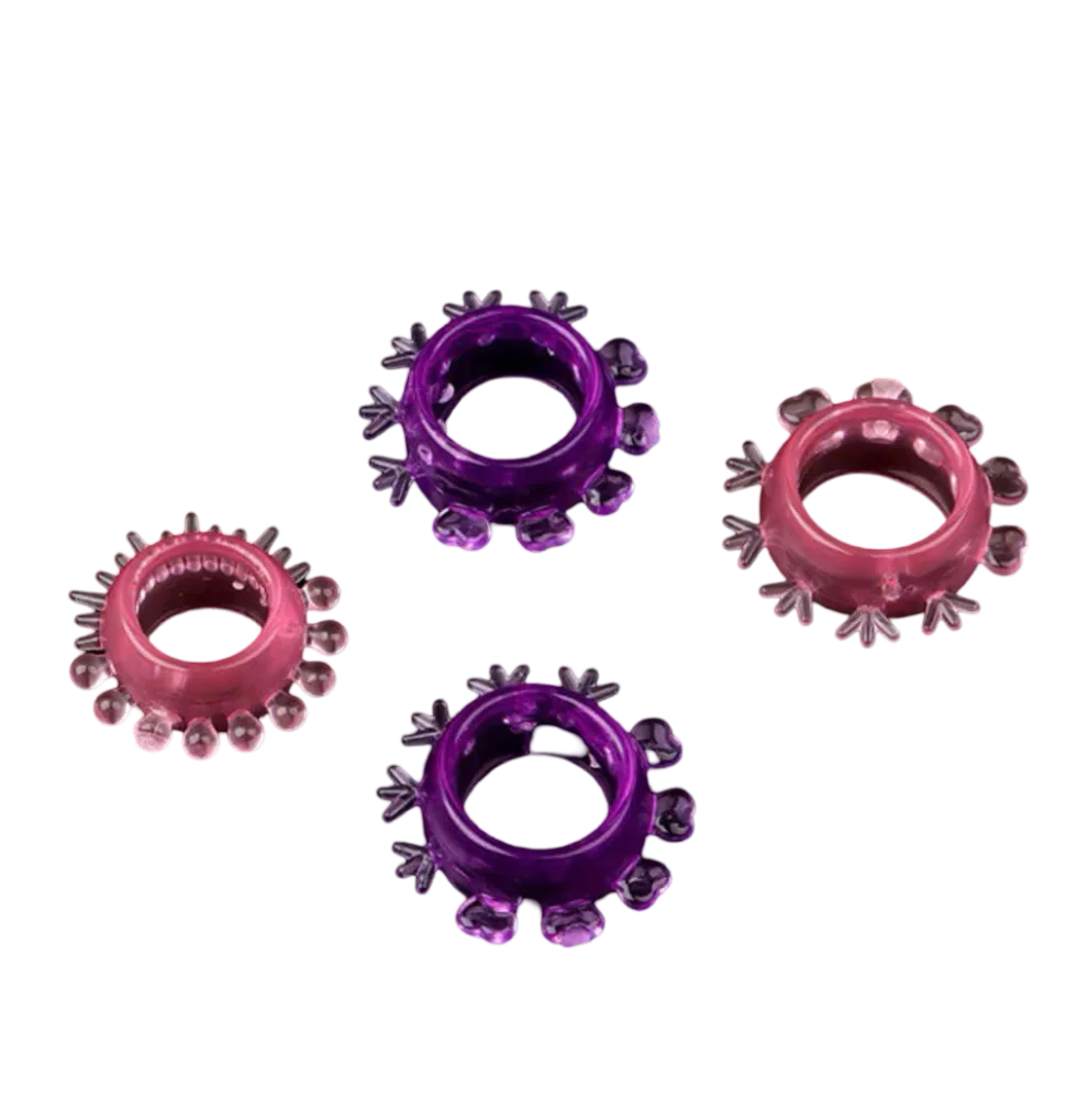 Soft Silicone Cock Rings Set 4 for Enhanced Performance