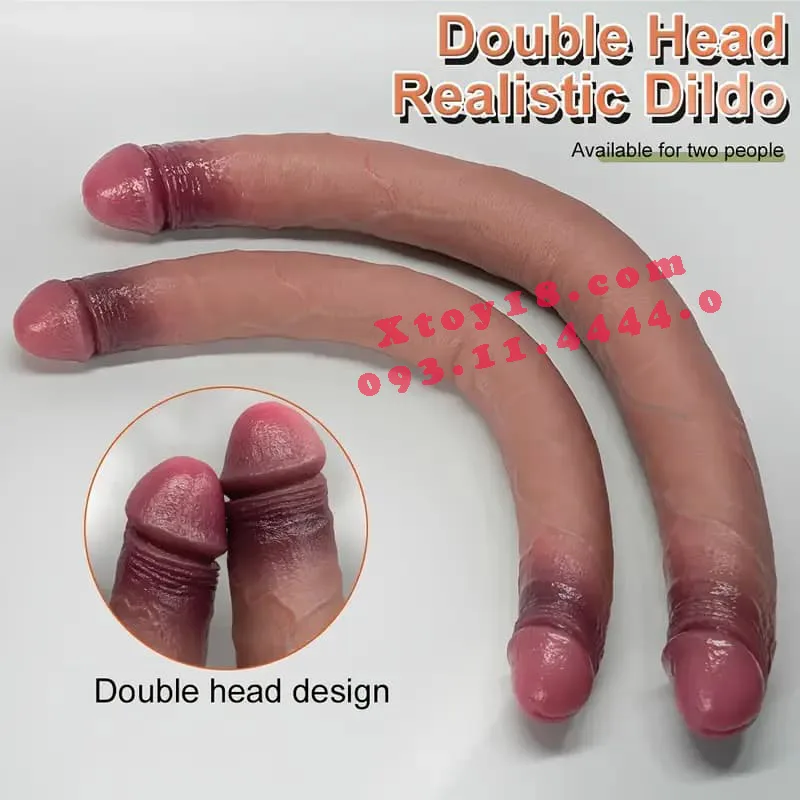 Ultra Soft Double-Ended Silicone Dildo 3.8cm x 40cm Stretch — hình 12