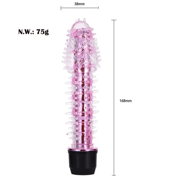 Soft Textured Vibrating Dildo ABS Silicone Male Masturbator — hình 5