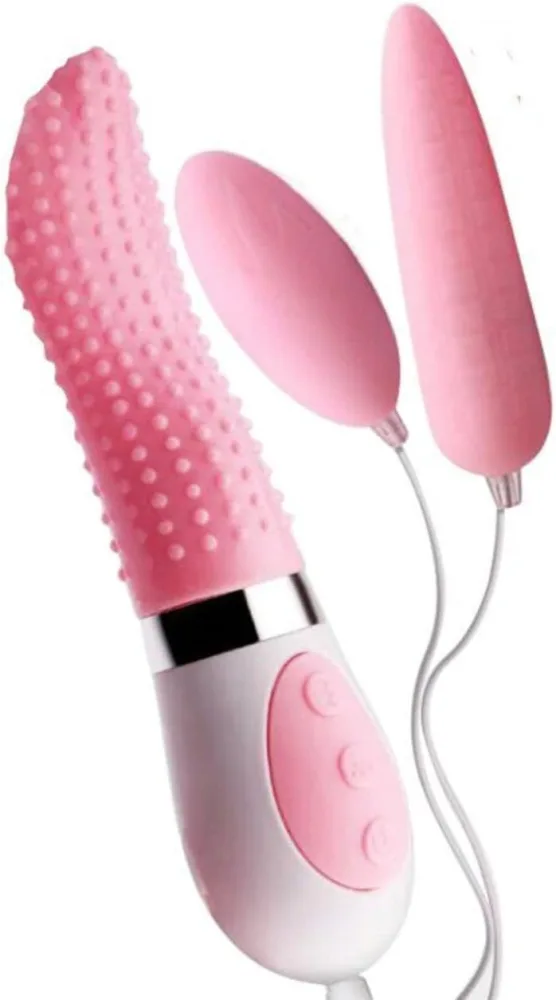G-Spot Licking Tongue Vibrator 2 Eggs Intense Clitoral Play — Includes Two Powerful Vibrating Eggs for Extra Fun