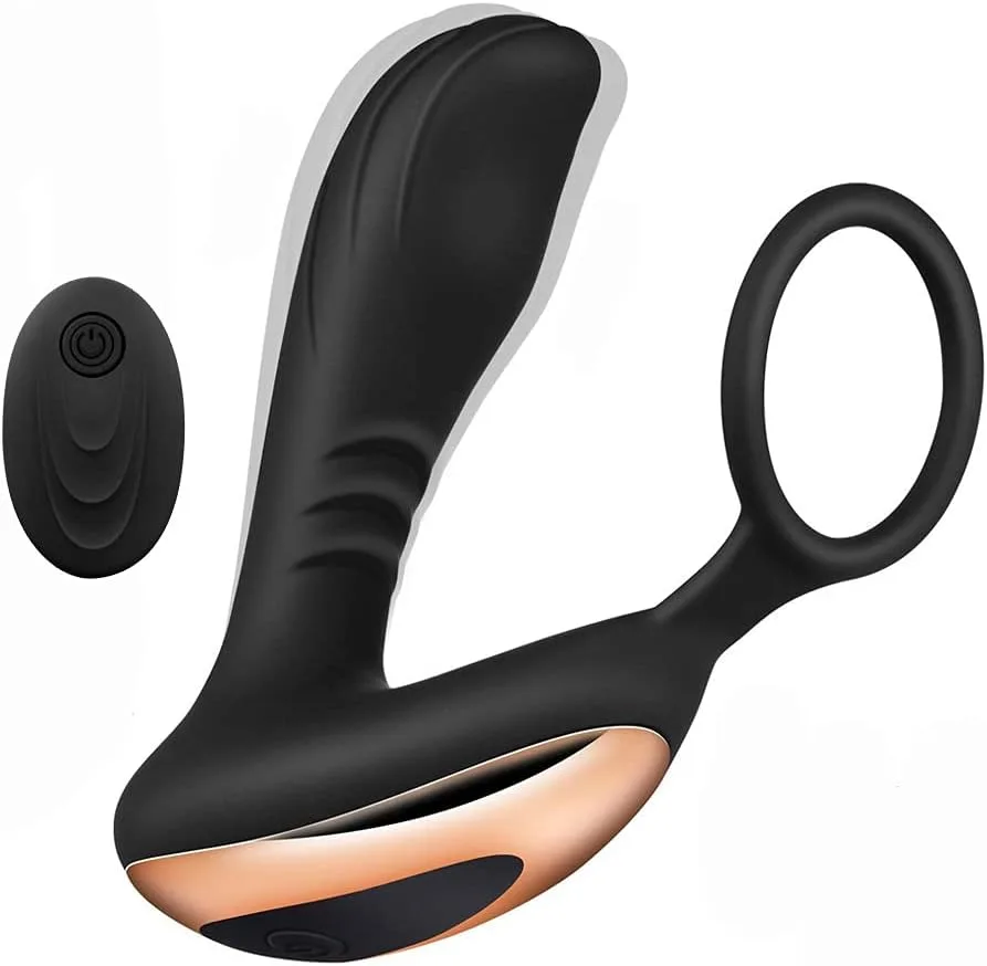 Prostate vibrating massager with cock ring USB rechargeable — hình 9