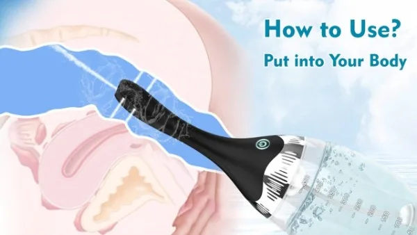 Automatic Rechargeable Anal Cleaner Hose Soft Silicone — hình 2