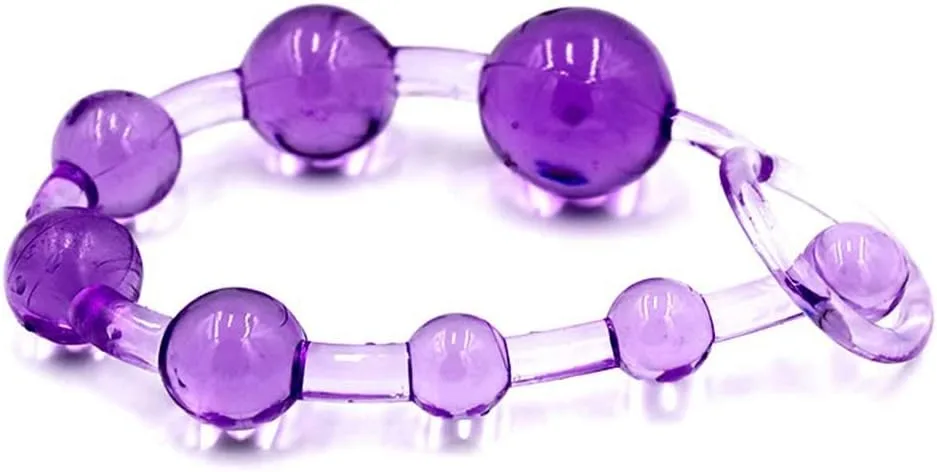 Anal Bead Toy Silicone Medical Grade Black Blue Pink Purple — hình 5