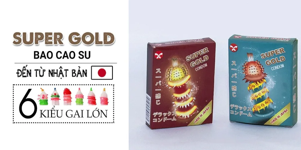 Sagami Super Gold Japan Dotted Textured Condom 2 Pack — Innovative Design for Unmatched Sensation