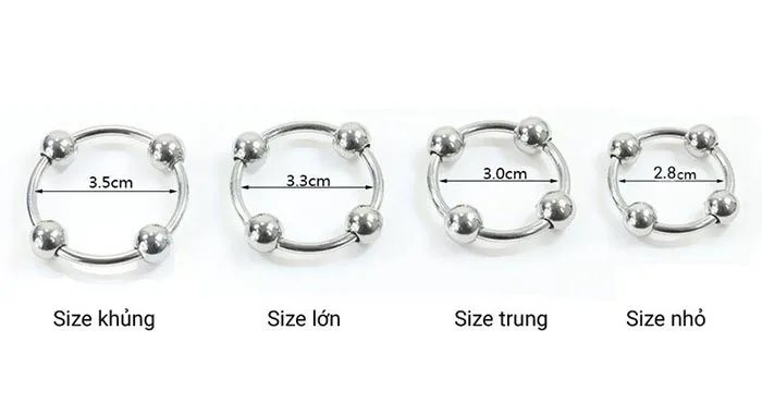 DC70Q Stainless Steel 4-Bead Penis Ring for Enhanced — Easy to Use and Maintain