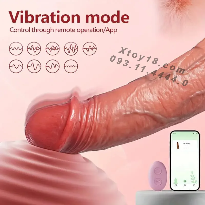 EUREKA Rechargeable Remote-Controlled Vibrating Dildo — hình 4