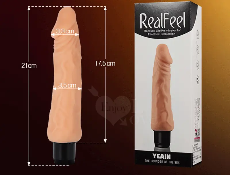 Realfeel Vibrating Silicone Dildo Waterproof 21cm — hình 7