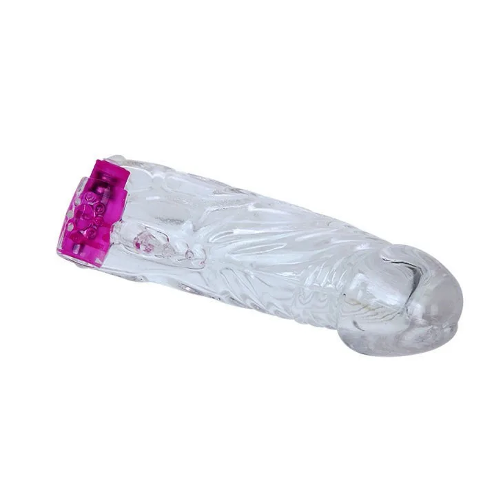 Sleeve Vibrating Penis Extender 13cm Soft Silicone for — hình 3