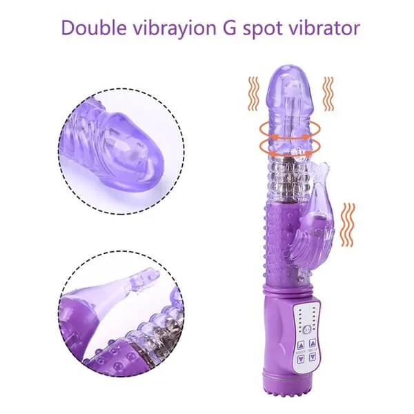DV15A Transparent Silicone Vibrating Dildo for Women — hình 8