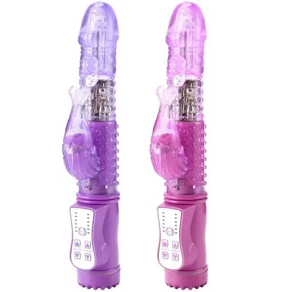 DV15A Transparent Silicone Vibrating Dildo for Women — hình 5