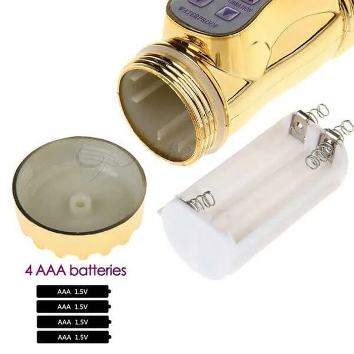 DV15 Gold Coated Silicone 36-Speed Female Masturbator — hình 6