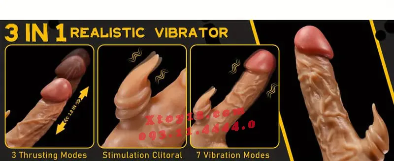Premium Multi-Function Male Vibrator Warmth Thrust Spin — hình 2