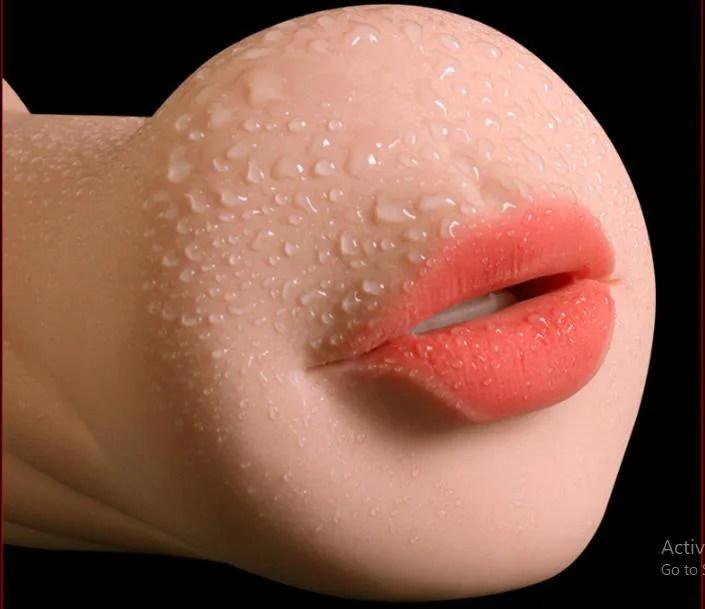 Silicone Male Oral Masturbator Soft Stretchable 18cm Relief — hình 2
