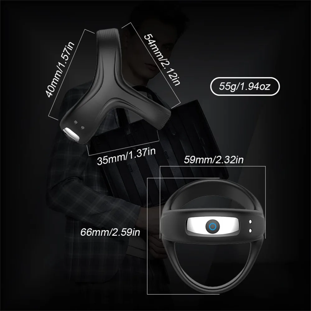 Premium Cockring Vibration Silicone Ring with 10 Modes — hình 7