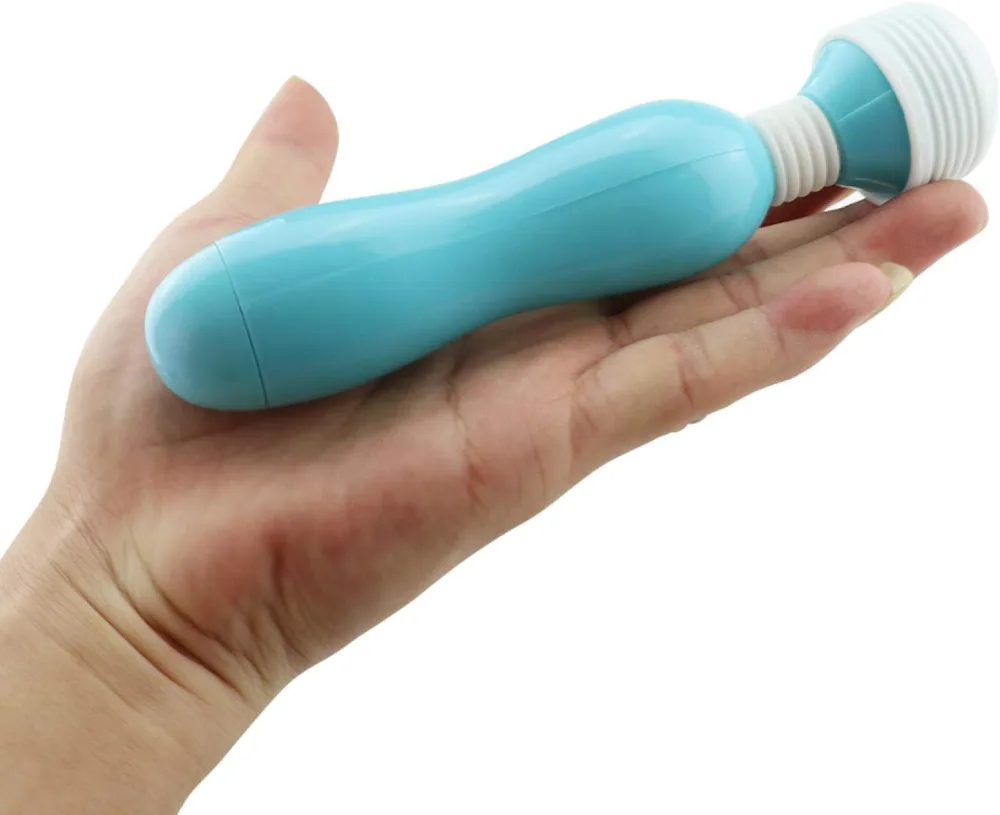 Mini Silicone Vibrating Vaginal Massager Blue Pink Colors — hình 3