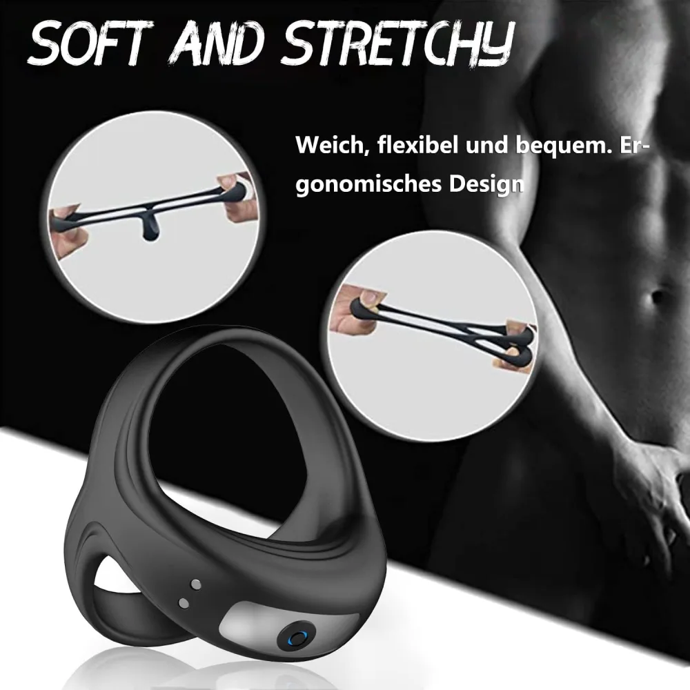 Premium Cockring Vibration Silicone Ring with 10 Modes — hình 5