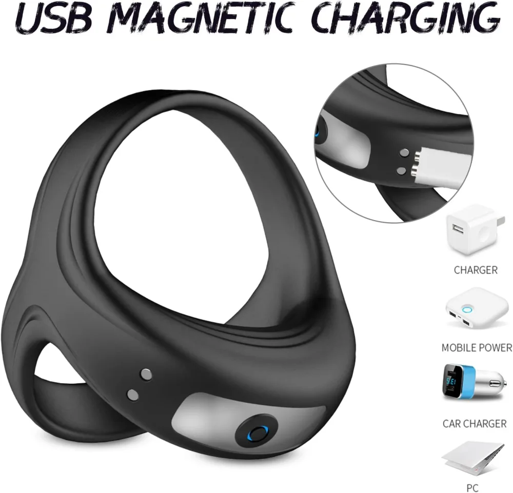 Premium Cockring Vibration Silicone Ring with 10 Modes — Ultimate Comfort and Convenience
