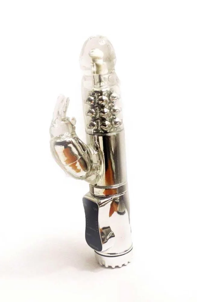 Loveaider DV17 Rotating Vibrating Female Dildo White — hình 2