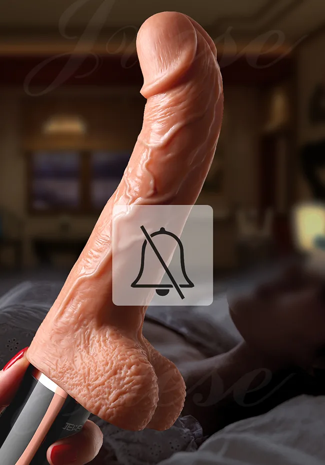 JEWSN Soft Silicone 22cm Heated Thrusting Vibrating Dildo — hình 10