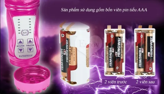 Multi-function Vibrator Rotate Thrust Silicone Pink Women — hình 5
