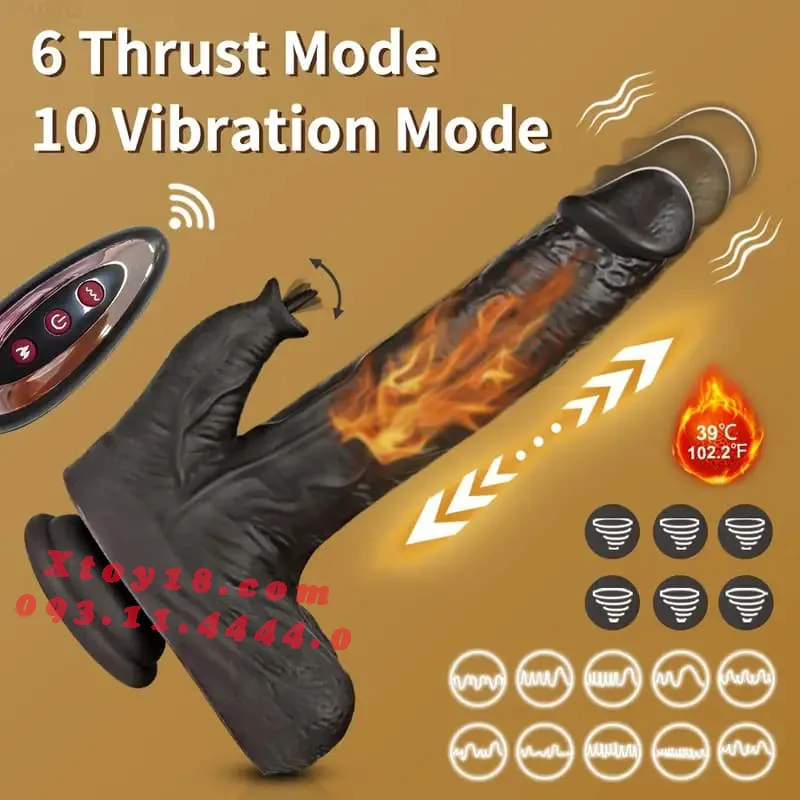 African Suction Base Multifunctional Vibrator Heat — hình 3