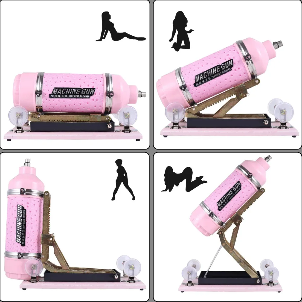 Machine Gun Multi-Speed Powerful Thrusting Vibrator Pink — Take your pleasure seriously and indulge in this