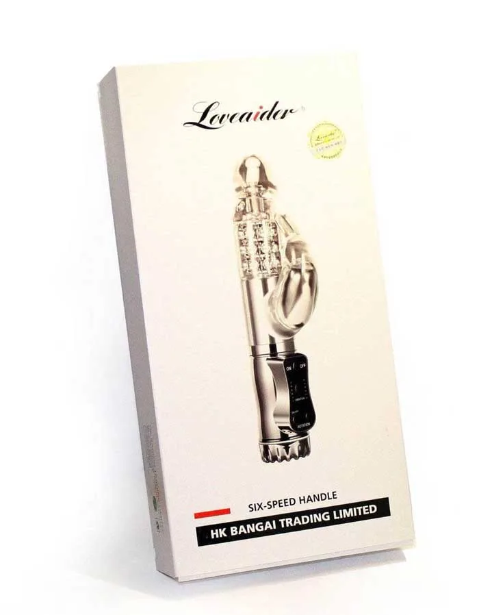 Loveaider DV17 Rotating Vibrating Female Dildo White — hình 4