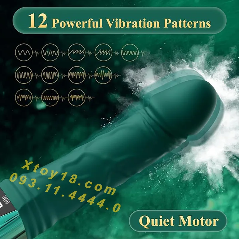 Lesley premium vibrating dildo, 19.5cm medical grade — Effortless Power and Waterproof Freedom