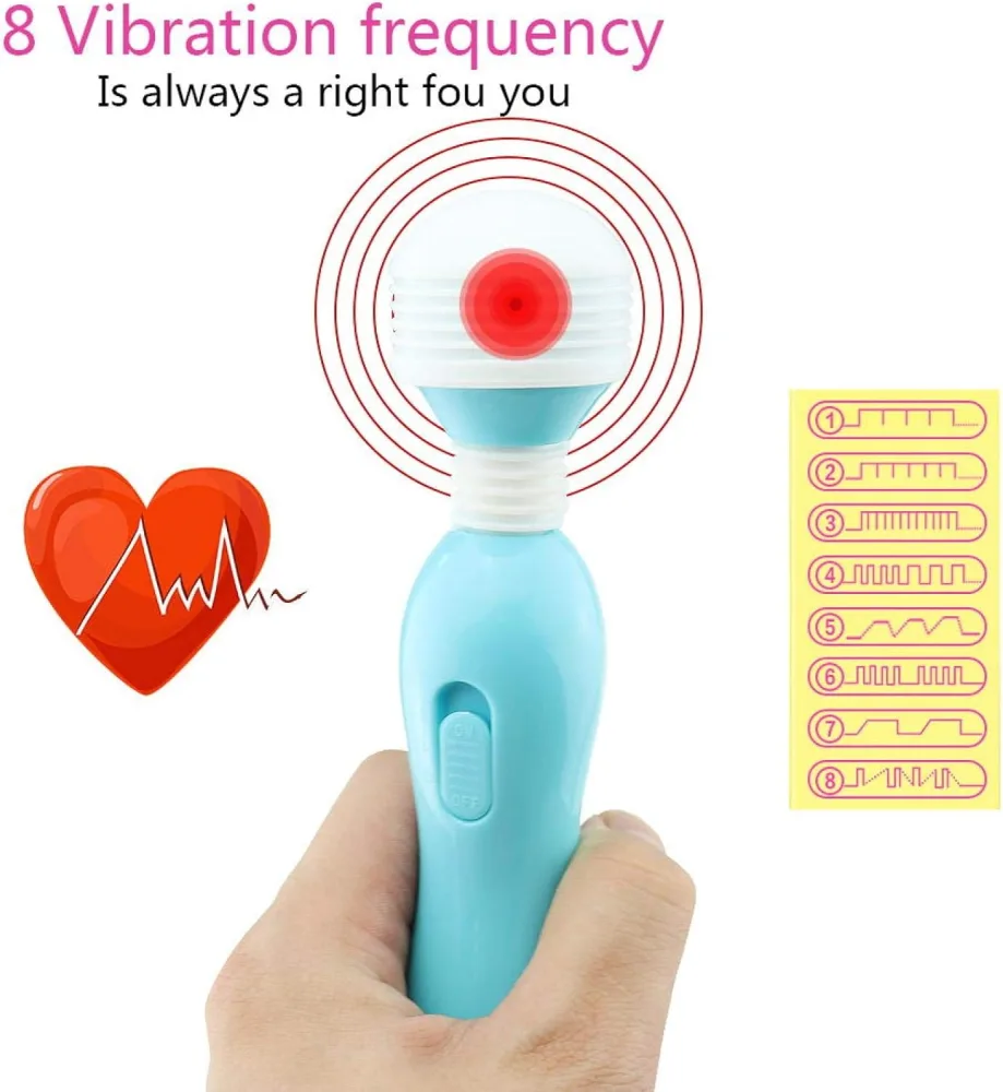 Mini Silicone Vibrating Vaginal Massager Blue Pink Colors — Advanced Vibration Technology with 8 Settings