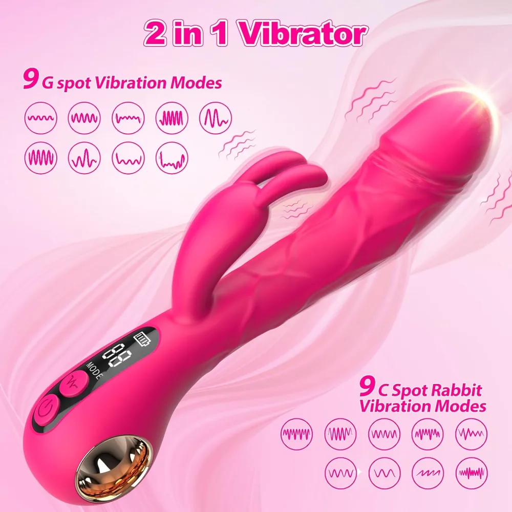 Monica Super Vibrating Silicone Dildo 22.3cm Pink — Elegant Design Meets Cutting-Edge Technology