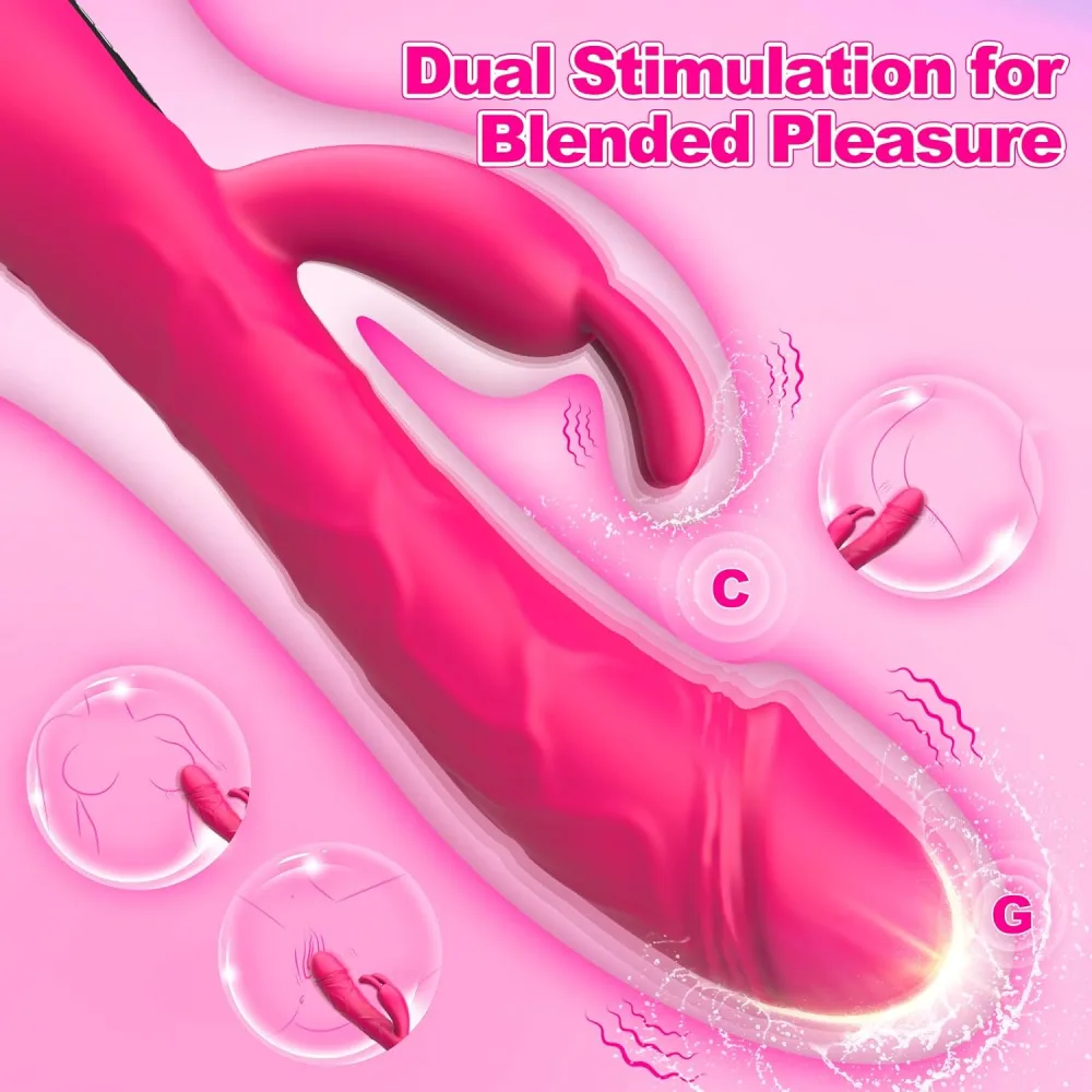 Monica Super Vibrating Silicone Dildo 22.3cm Pink — Waterproof & Simple to Recharge