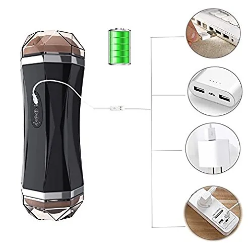 JUAI Dual Head Vibrating Male Masturbator with Sound ABS — hình 5