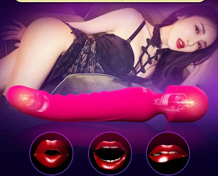 XLove G-Spot Massager 2 Heads 10 Vibration Heat Silicone — hình 2